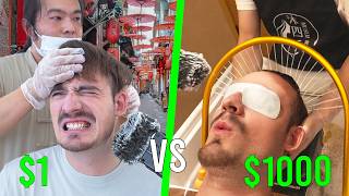 $1 Chinese Head Massage VS $1000 Chinese Head Massage [ASMR]