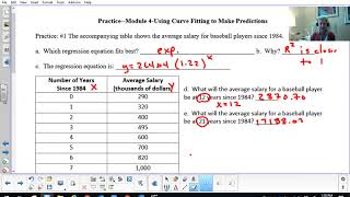 Celebrity Module 4-Video Solutions-Practice Using Curve Fitting to Make Predictions Profile