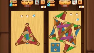 Screw Puzzle: Wood Nut & Bolt - Level 242