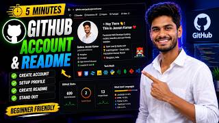 How to Create a GitHub Account & Profile README | Complete Beginner Tutorial in English 🚀