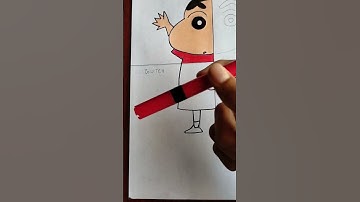 one drawing but 4 different styles ✨shinchan#anime #shorts #drawing