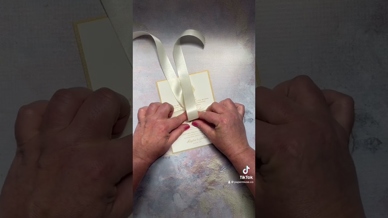 how to tie envelopes together with ribbon
