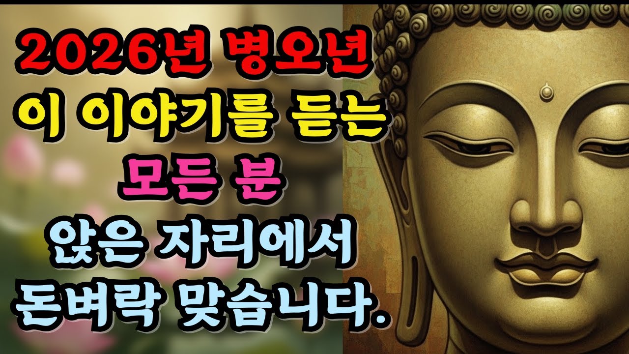 2026년 병오년 이 이야기를 듣는 모든분들은 돈벼락 맞습니다.(인과응보이야기)#돈벼락 #병오년 #50대 #60대 #인과응보