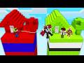 BATALHA de CHUNK de HOMEM ARANHA vs BEN 10 no Minecraft!