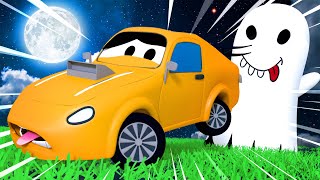 Edgar is a Ghost - Tom the Tow Truck's Paint Shop - Car City ! Cars and Trucks Cartoon for kids screenshot 2