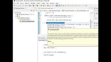 Inches To Centimeter Converter in Java