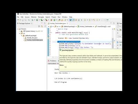Inches To Centimeter Converter in Java