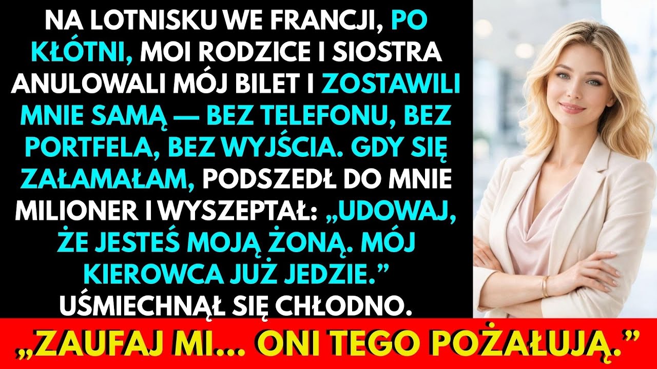 Na Lotnisku Mnie Porzucili; Miliarder Szepnął Kłamstwo — Zaufaj Mi, Będą Tego Żałować!