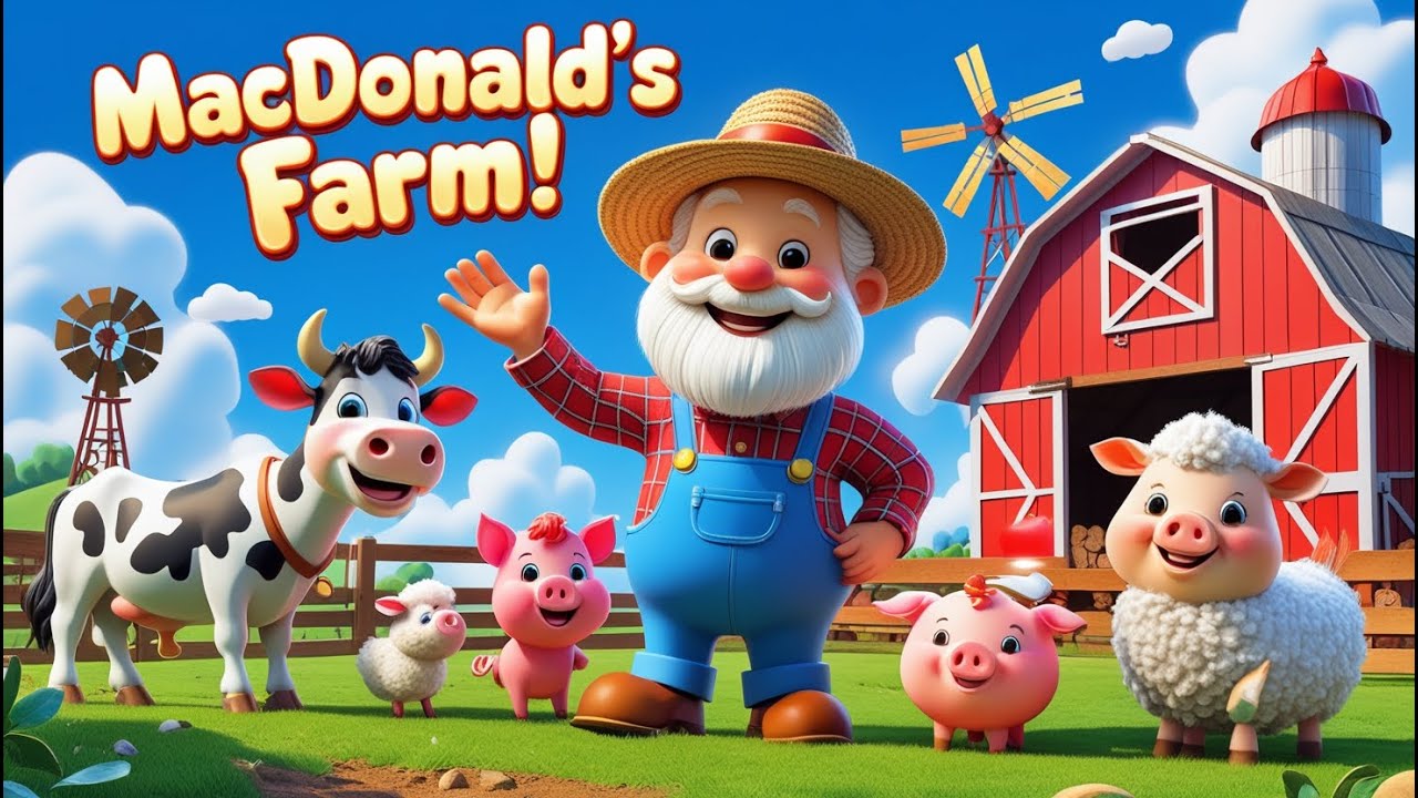 Old MacDonald Had A Farm - 3D Animation English Nursery Rhymes & Songs ...