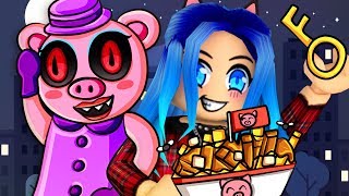 Where is she taking us? Roblox Piggy City!