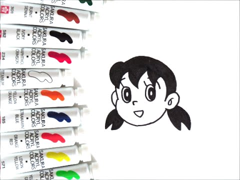 ドラえもんキャラクター しずかちゃんの描き方 How To Draw Doraemon