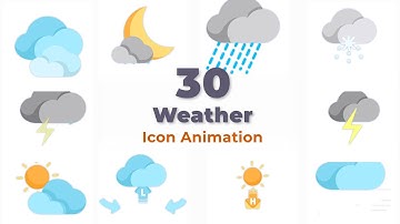 Weather Icon Character Animation After Effects Templates