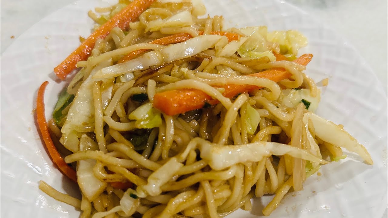 Lo Mein con vegetales (fideos estilo chino) 