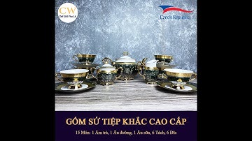 Bộ Bình Uống Trà Cao Cấp Sang Trọng MT CS LZ011 (Gốm Sứ Tiệp Khắc) Hand Made