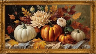 4K Fall Pumpkins & Autumn Leaves Art | Frame TV Screensaver | Cozy Harvest Digital Wall Décor screenshot 5