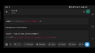 Python Program to Find Sum of Even Factors of a Number | Python Coding Tutorial