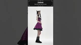 Dark in Love Rebel Pink Plaid Tartan Punk Gothic Dress - DW848 Dark in Love Rebel Pink Plaid Tartan Punk Gothic Dress - DW848