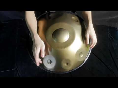 AS TEMAN Handpan Drum Pymgy scale 9 Notes Golden (F2) F3 G3 #G3 C4 #D4 F4 G4 C5