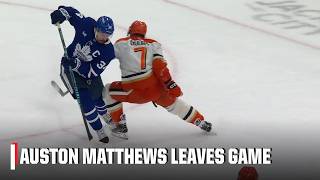 Auston Matthews Leaves Game, Radko Gudas Gets Game Misconduct For Knee-To-Knee Hit Espn Nhl