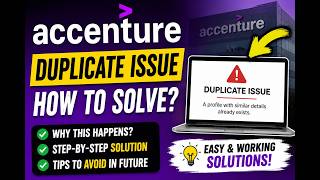 Accenture Duplicate Issue | How to Solve Accenture Profile Already Exists Error | 100% Working