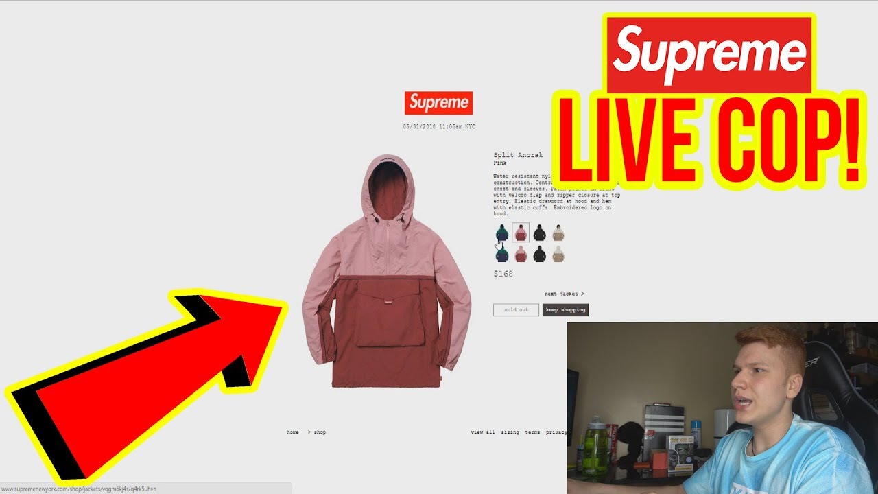 SUPREME SS18 WEEK 15 LIVE COP! Supreme Anorak (Manual)