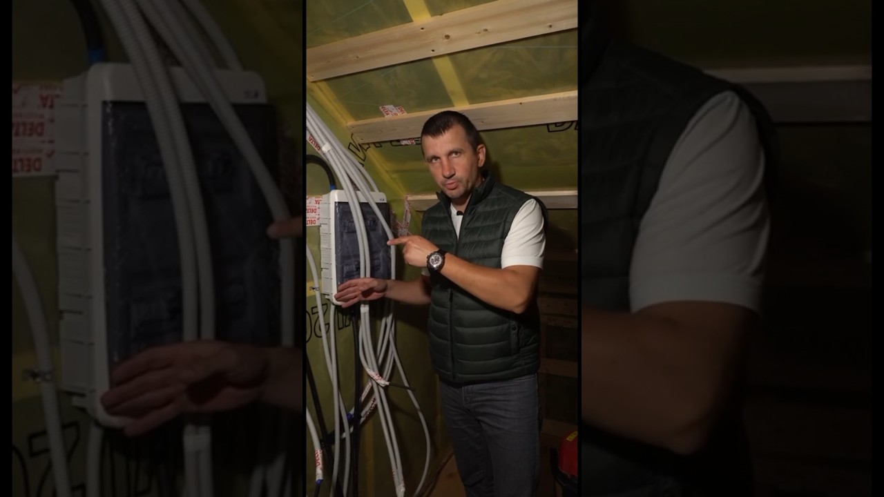 Как сделать монтаж электрики в каркасном доме 😀 #каркасныйдом # ...