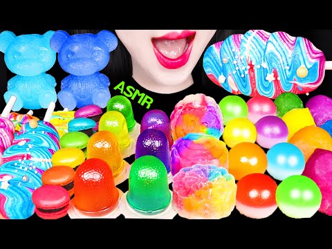 <strong>ASMR</strong> RAINBOW FOODS *ICE <strong>BEAR</strong>, BELL JELLY, GALAXY POP얼음 곰, 컵 젤리 먹방 EATING SOUNDS
