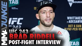 UFC 243: Brad Riddell post fight interview