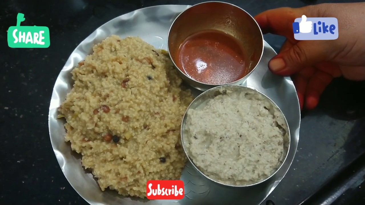 Brown top Millets Pongal Breakfast Millet's Pongal in telugu