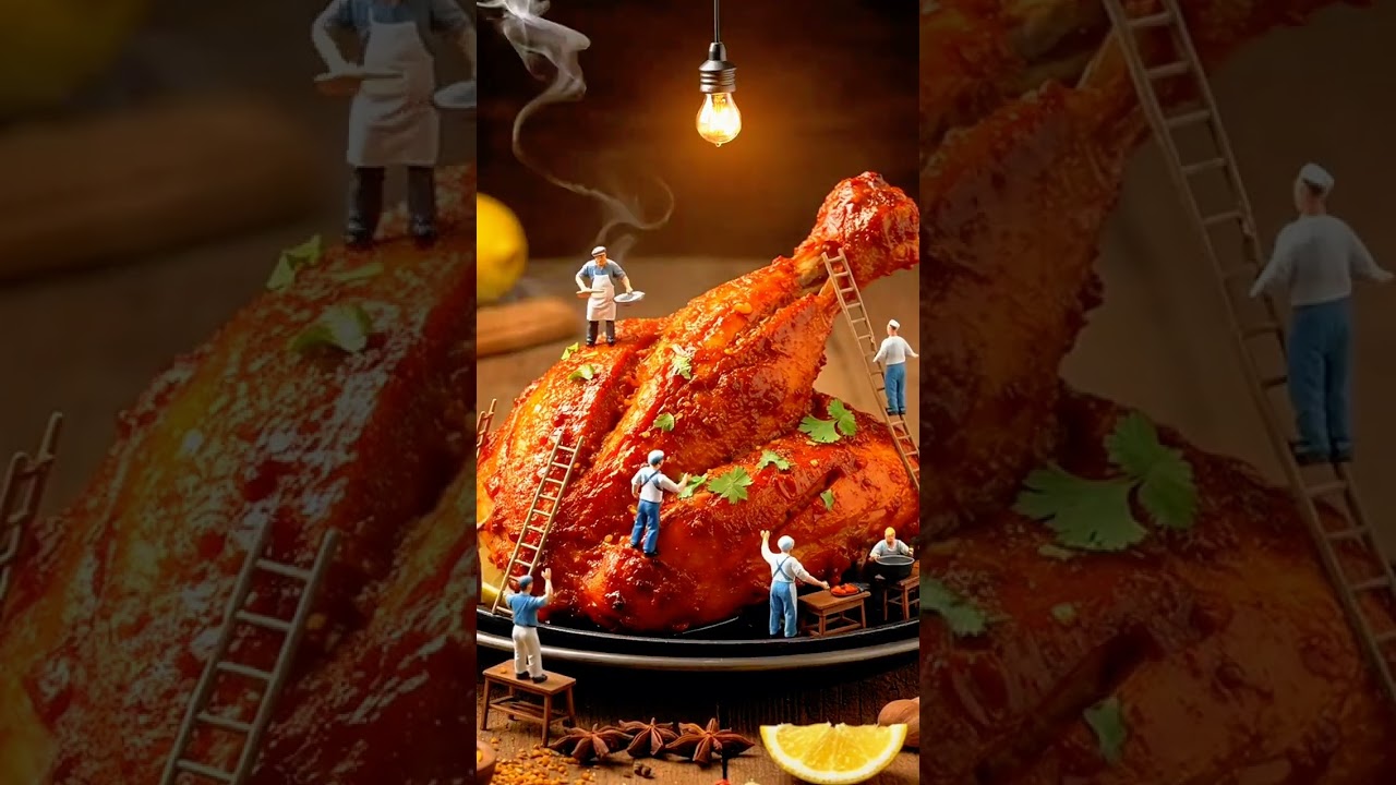 Miniature Cooking × Tandoori Chicken 🔥🍖 