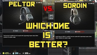 Peltor Comtacs Vs. New Sordin Headset, Range Test, Audio Directions, Foot Steps - Escape From Tarkov