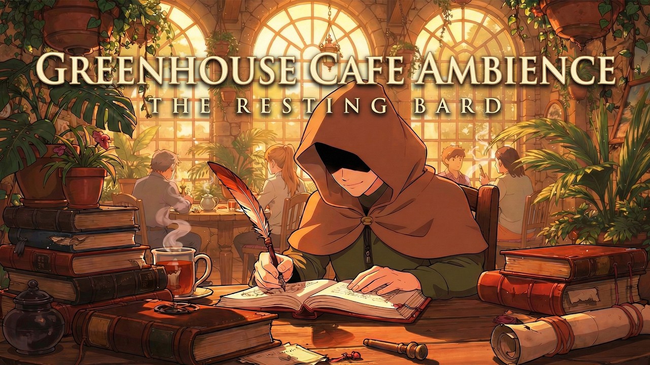 The Greenhouse Cafe ✍️ D&D Ambience & Medieval Fantasy Music for Focus & Writing