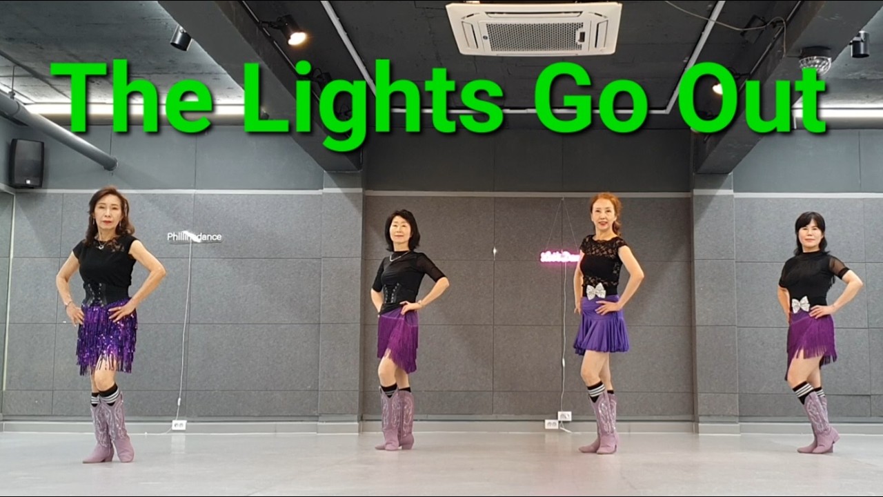 The Lights Go Out line dance (Easy Advanced) Demo