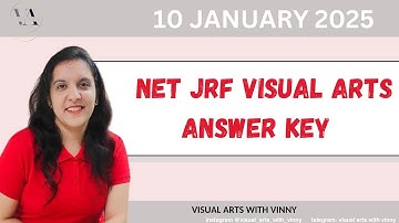 UGC NET VISUAL ARTS ANSWER KEY 10 JANUARY 2025