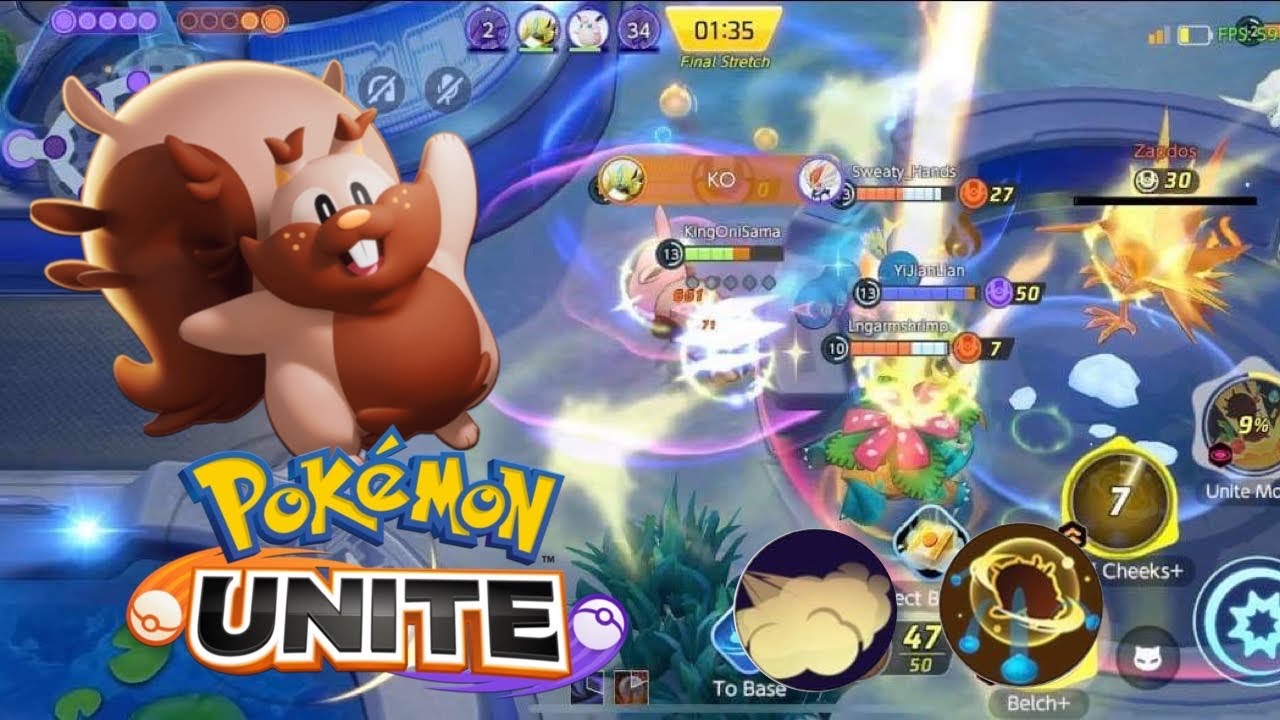 Pokemon Unite - Greedent Unstoppable Squirrel! Way Too Cute! Road To Master! | Rank Gameplay $ Build