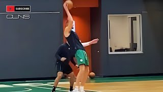 Kristaps Porzingis Shooting at Celtics Practice After Ankle Injury