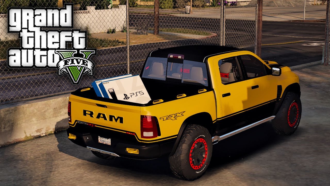 GTA 5 Mods 42 Buying 2 PS5s and Ram Rebel TRX!! (GTA 5 Real Hood Life