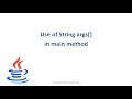 String args[] in java || How to use String args in java || Use of String args[] [HINDI]