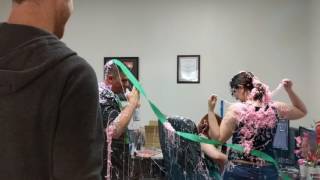 Silly stringed to death at work