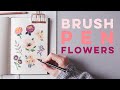 How To Draw Flowers With Brush Pens + Markers
