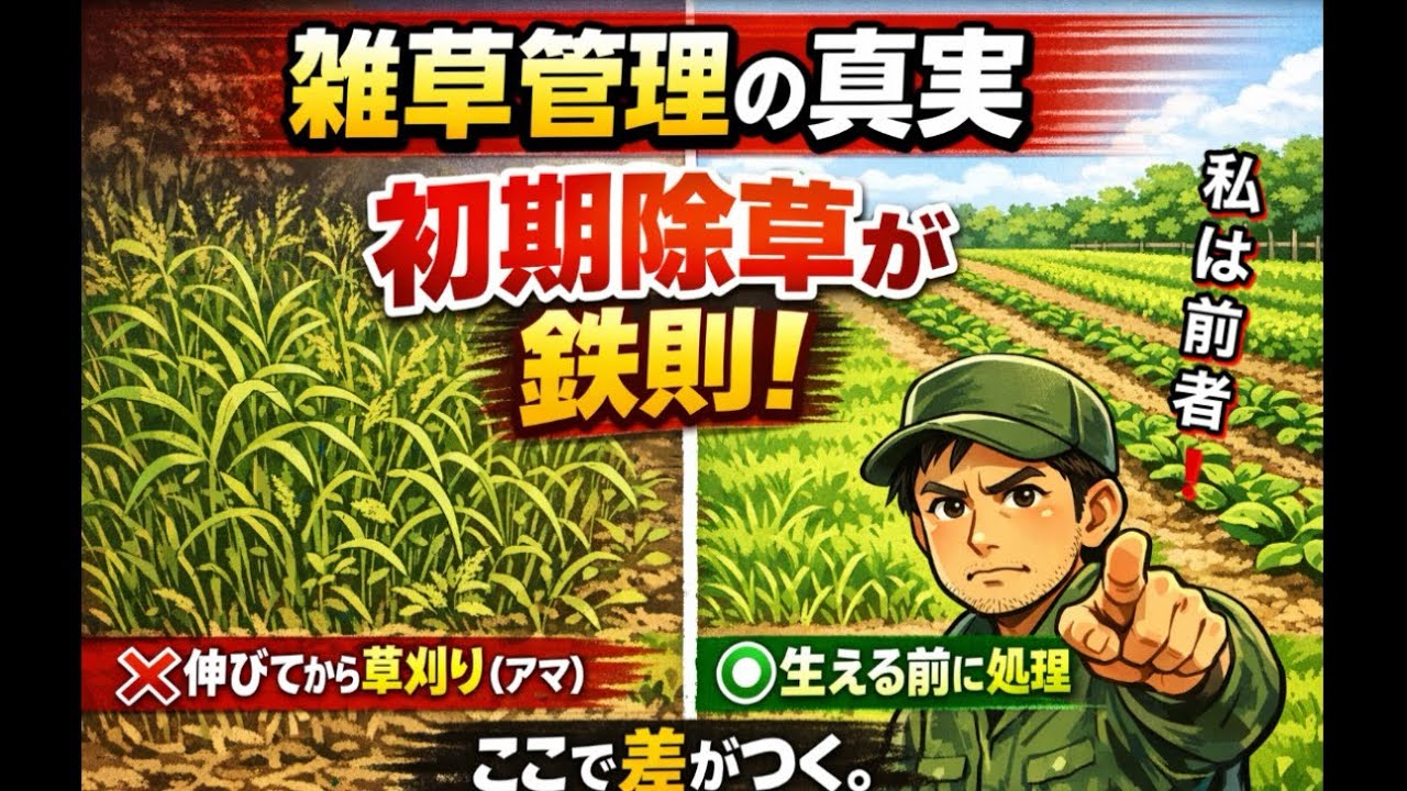 【初期除草】草刈りが上手い＝プロではない。本当の差はここ。