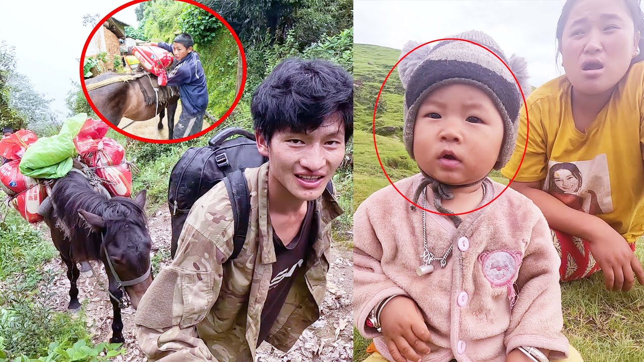 Sanjip Jina  || Father carried food for son & wife @pastorallifeofnepal