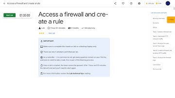 Qwiklabs | Access a firewall and create a rule