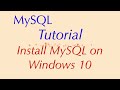 Installing MySQL 8 on Windows