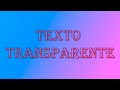 Como Crear Un Texto Transparente en Photoshop 2021 2022