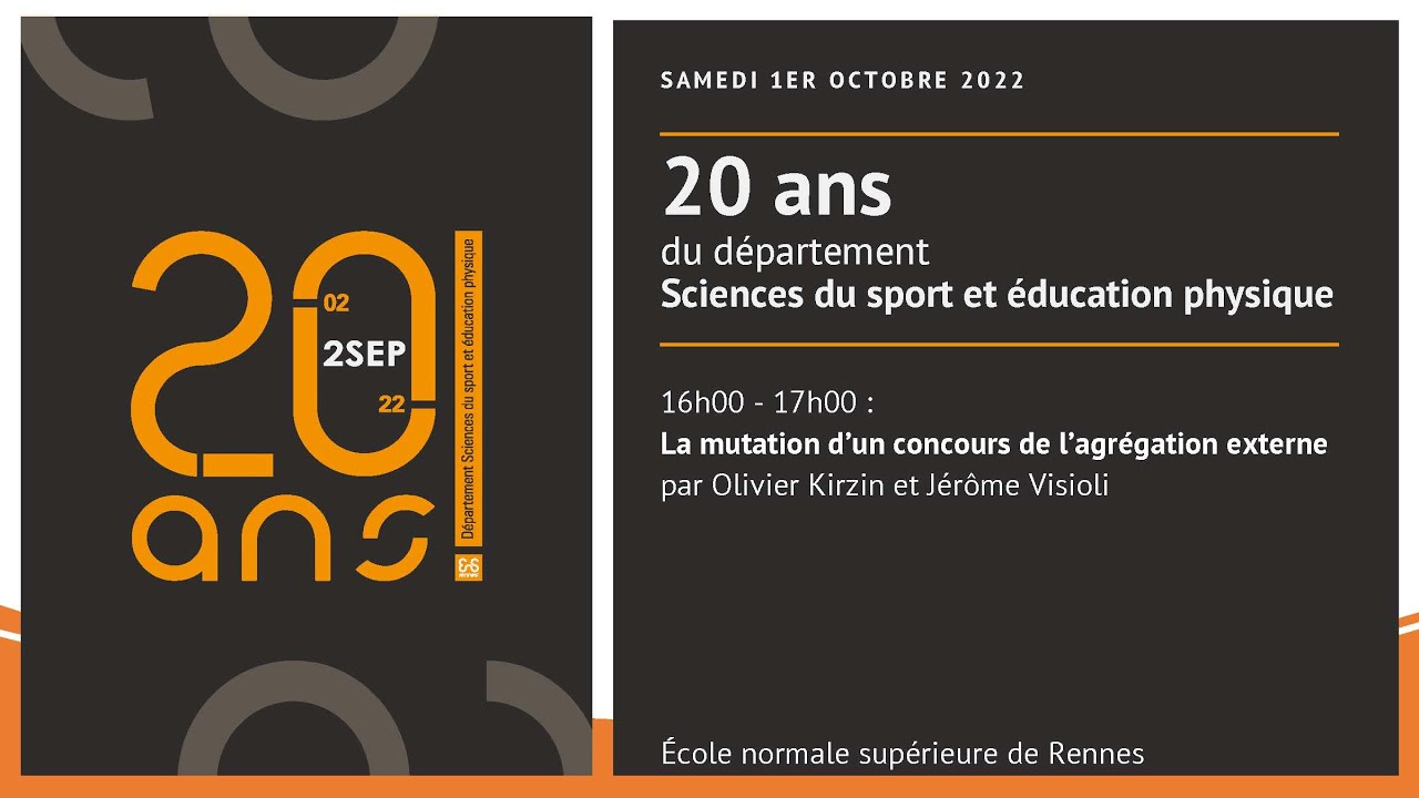 #20ans2SEP : La mutation d’un concours de l’agrégation externe - YouTube
