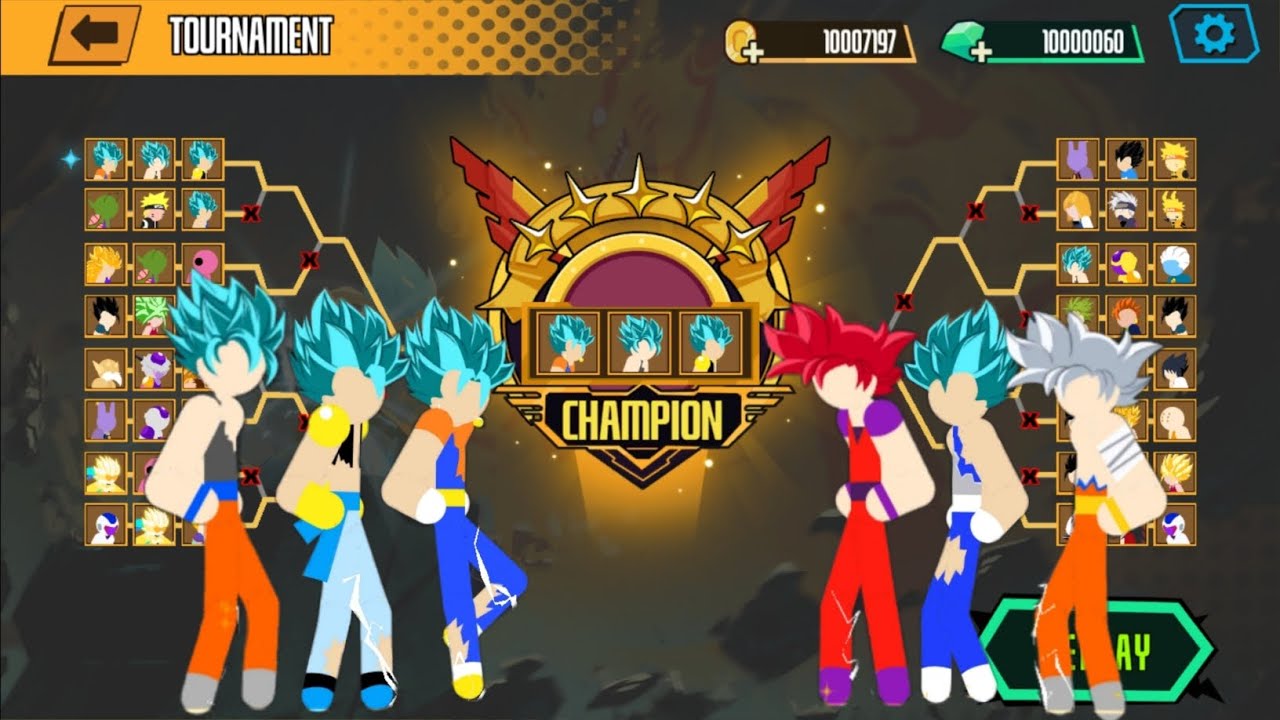 Stickman Dragon Fight Tournament of Vegito, Gogeta & Goku SSJ Blue | Playxtreme