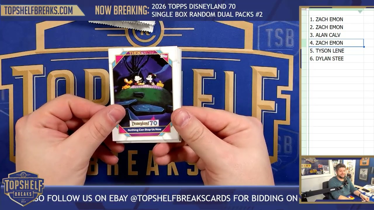 2026 Topps Disneyland 70 Single Box Random Dual Pack Break #2 | Top Shelf Breaks | 3/13/26