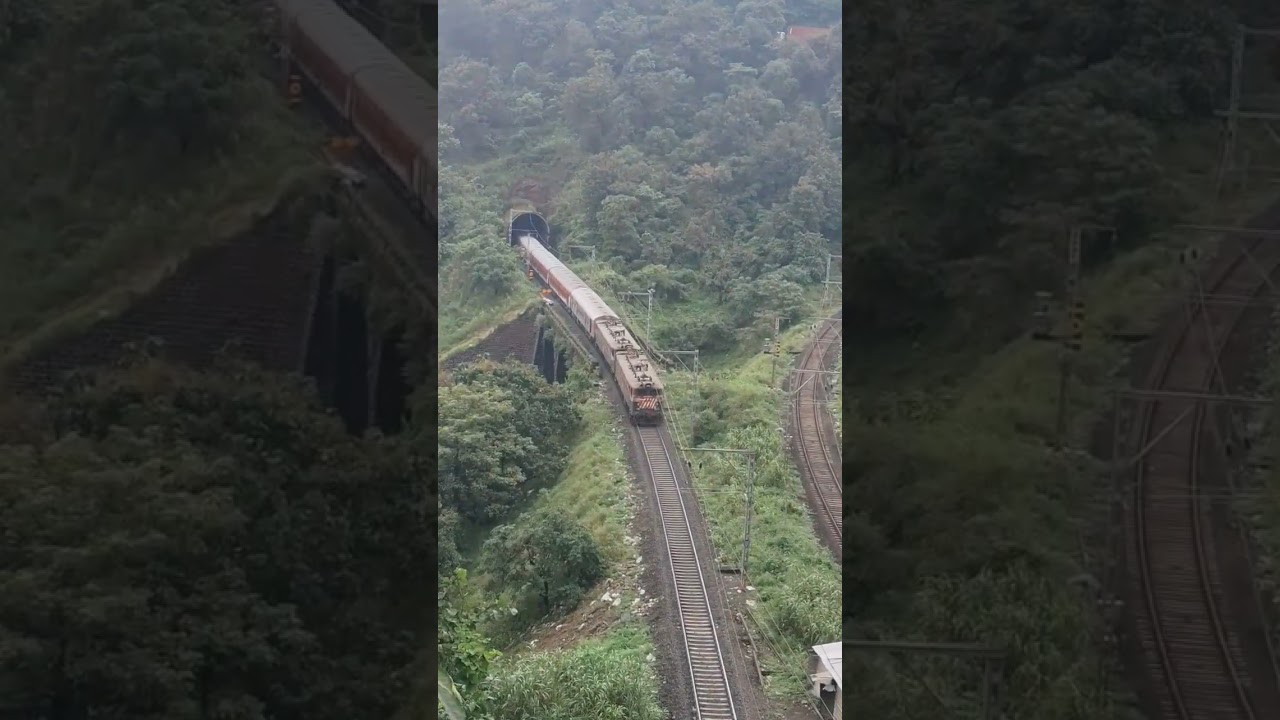 Kasara ghat passing train tunnel 