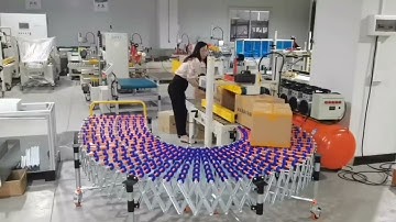 Duffy Plastic Container Unloading Gravity Conveyor